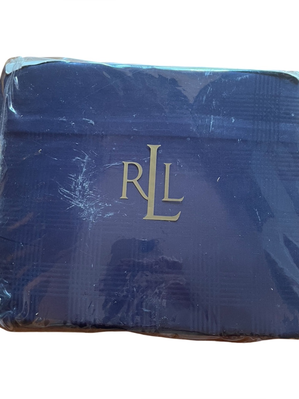 NWT Lauren Ralph Lauren Suite Cotton Navy Queen Comforter Cover